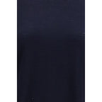 Thom Browne blue wool Aries T-shirt featuring a crew neck and graphic design, crafted from soft wool fabric.