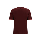 Thom Browne Bordeaux wool t-shirt featuring Aries logo design, casual fit, and soft fabric for everyday wear.