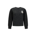 Black cotton sweatshirt by Isabel Marant Étoile with a relaxed fit and subtle branding, shown on a hanger.