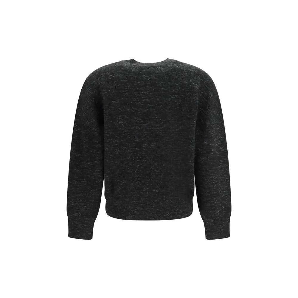 Black cotton sweatshirt by Isabel Marant Étoile, featuring a relaxed fit and minimal design, shown on a model.