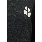 Black cotton sweatshirt from Isabel Marant Étoile, relaxed fit with subtle branding and soft fabric texture.