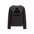 Black cotton sweatshirt from Isabel Marant Étoile with a relaxed fit and minimalist design, shown on a plain background.
