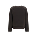 Black cotton sweatshirt from Isabel Marant Étoile with a relaxed fit and minimal design, shown on a plain background.