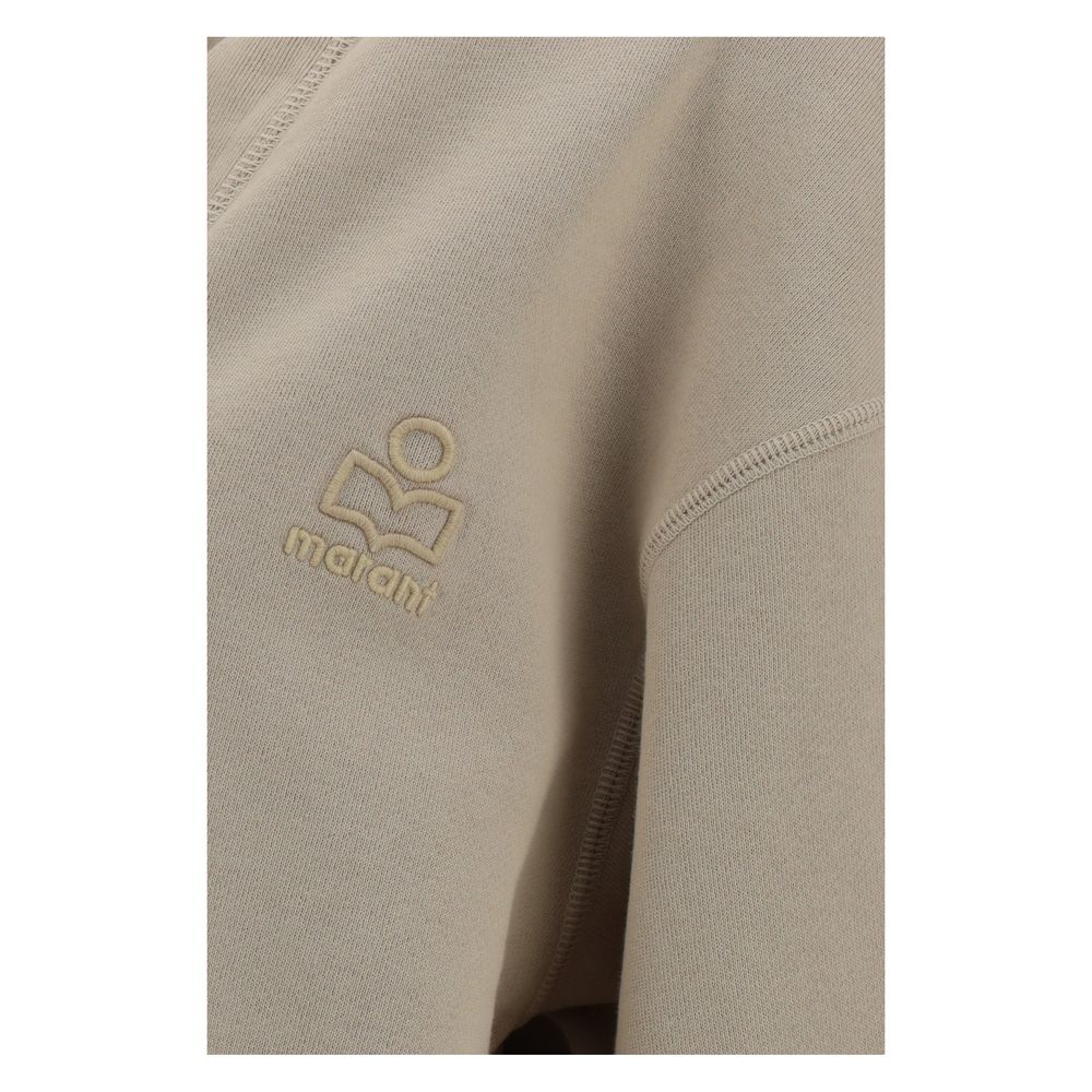 Beige cotton cardigan by Isabel Marant Étoile with a relaxed fit and button-front design, casual and stylish for everyday wear.