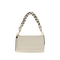 Coccinelle beige calf leather Bos Taurus shoulder bag with sleek design and structured shape.