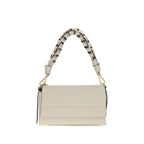 Coccinelle beige calf leather Bos Taurus shoulder bag with sleek design and structured shape.