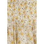 Beige viscose mini skirt by Isabel Marant Étoile featuring a stylish, flowy design and subtle stitching details.