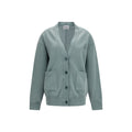 Gray cotton cardigan from Isabel Marant Étoile featuring a relaxed fit and button-front design.