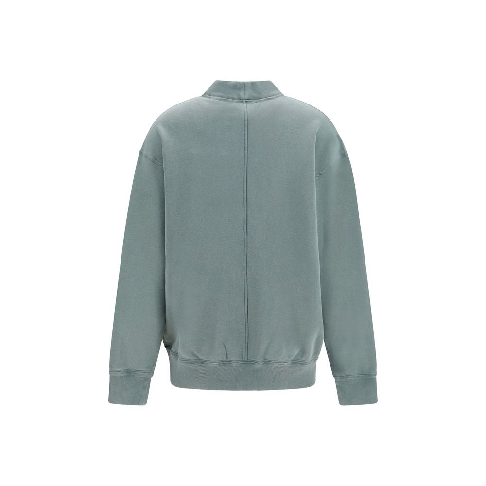 Gray cotton cardigan from Isabel Marant Étoile, featuring a relaxed fit and button-front design, styled on a model.