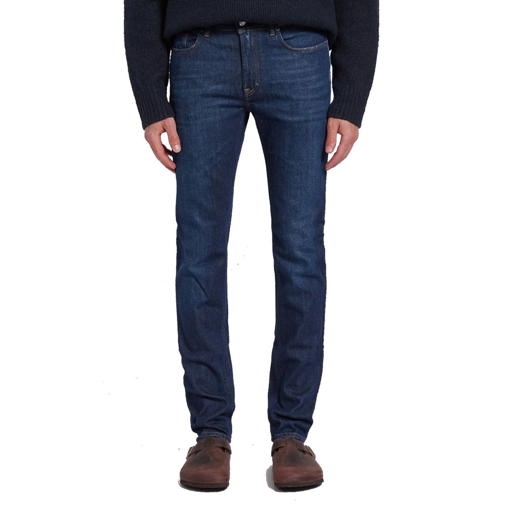 Blue cotton straight-leg jeans by Acne Studios, showing classic denim fabric and clean stitching on a casual fit.