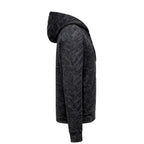 Black cotton women's sweatshirt by Mr&Mrs Italy with a relaxed fit and minimalist design, displayed on a hanger.