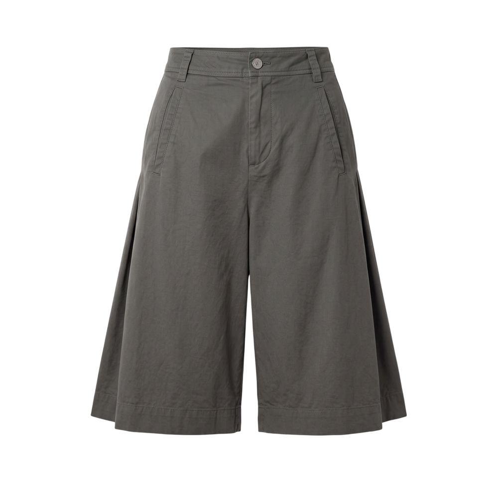 Grey cotton women’s shorts by Mr&Mrs Italy, featuring a comfortable fit and casual style.