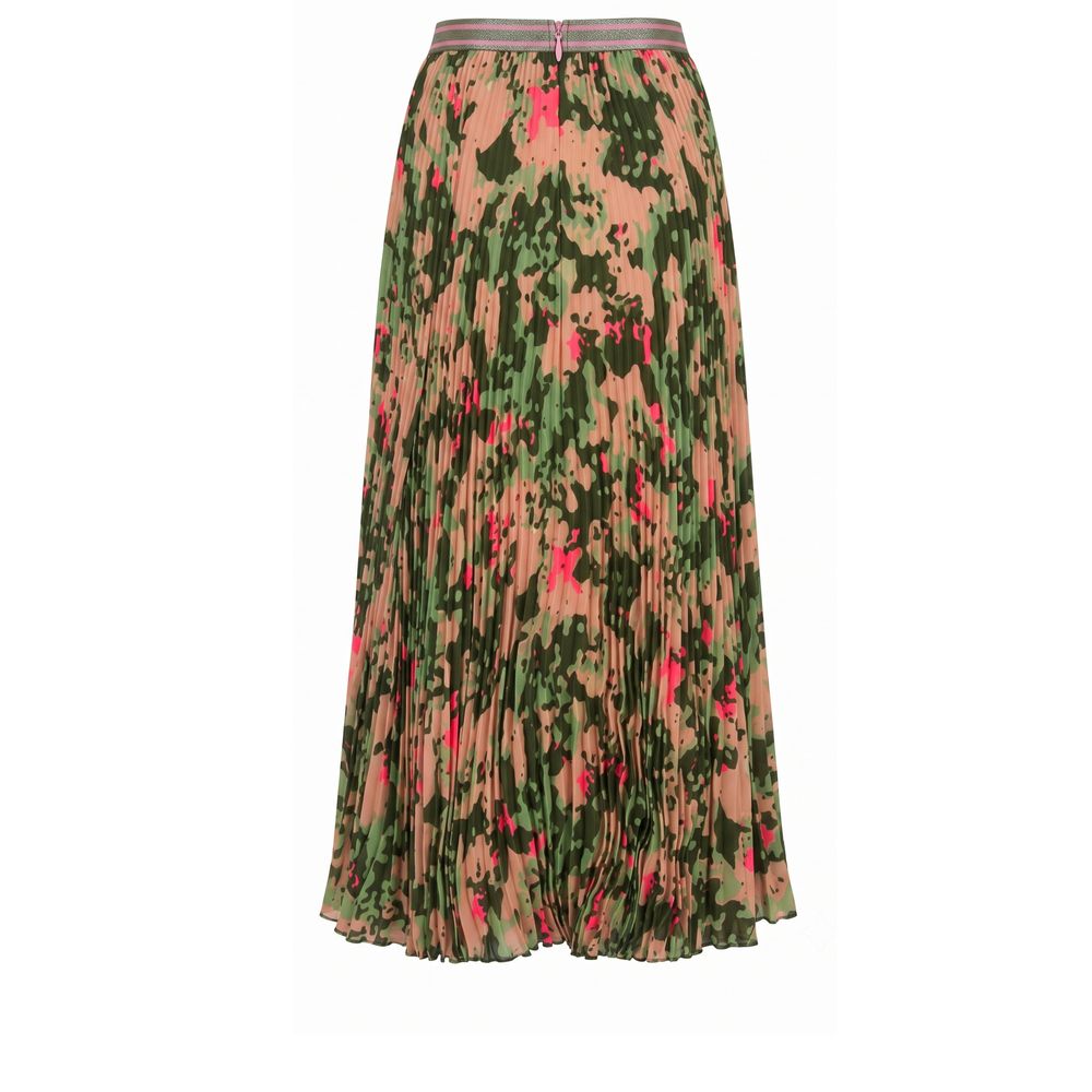 Pink polyester women's skirt by Mr&Mrs Italy, showcasing a stylish, flowy design perfect for casual or dressy occasions.