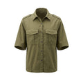 Green cotton women's shirt from Mr&Mrs Italy, featuring a stylish design and comfortable fit.