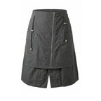Grey cotton women's skirt by Mr&Mrs Italy, stylish and comfortable, with a relaxed fit and subtle design details.