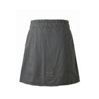Gray cotton women’s skirt by Mr&Mrs Italy, featuring a comfortable, stylish design with a fitted waist and knee-length cut.
