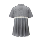 Grey cotton women's shirt by Mr&Mrs Italy, featuring a stylish, comfortable design and classic fit.