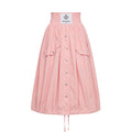 Pink polyester women's skirt by Mr&Mrs Italy, featuring a stylish and flowy design for casual or dressy occasions.