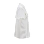 White cotton women’s shirt by Mr&Mrs Italy, casual long-sleeve top with a classic fit and button-front design.