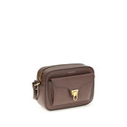 Coccinelle brown calf leather Bos Taurus shoulder bag with sleek design and sturdy shoulder strap.