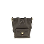 Coccinelle brown calf leather Bos Taurus backpack bag with sleek design and adjustable straps.