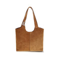 Coccinelle brown calf leather Bos Taurus shoulder bag with sleek design and silver-tone hardware.