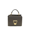 Coccinelle brown calf leather Bos Taurus shoulder bag with sleek design and adjustable strap, showcasing elegant craftsmanship.