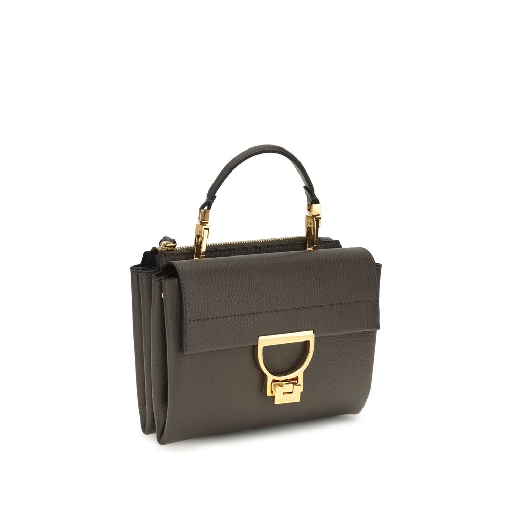 Coccinelle brown calf leather Bos Taurus shoulder bag with sleek design and top handle, stylish accessory for everyday use.