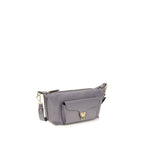 Gray calf leather Coccinelle Bos Taurus shoulder bag with sleek design and shoulder strap, featuring subtle stitching details.