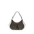 Coccinelle brown calf leather Bos Taurus shoulder bag with gold-tone hardware and adjustable strap.