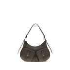 Coccinelle brown calf leather Bos Taurus shoulder bag with gold-tone hardware and adjustable strap.