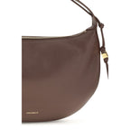 Coccinelle brown calf leather Bos Taurus shoulder bag with sleek design and top handle for stylish carry.