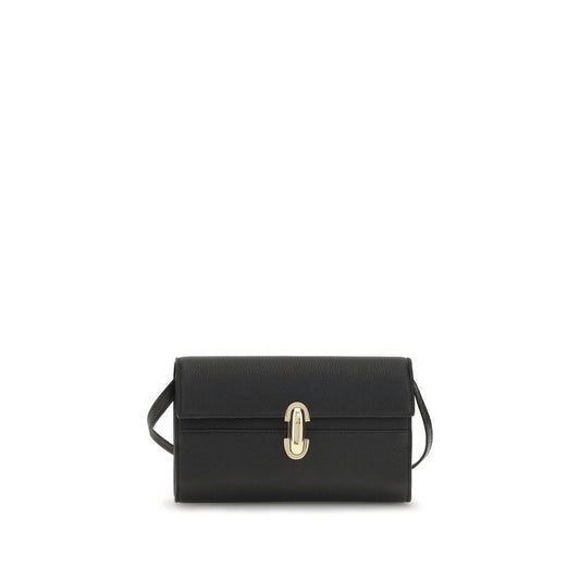 Savette Black Calf Leather Bos Taurus Shoulder Bag Savette
