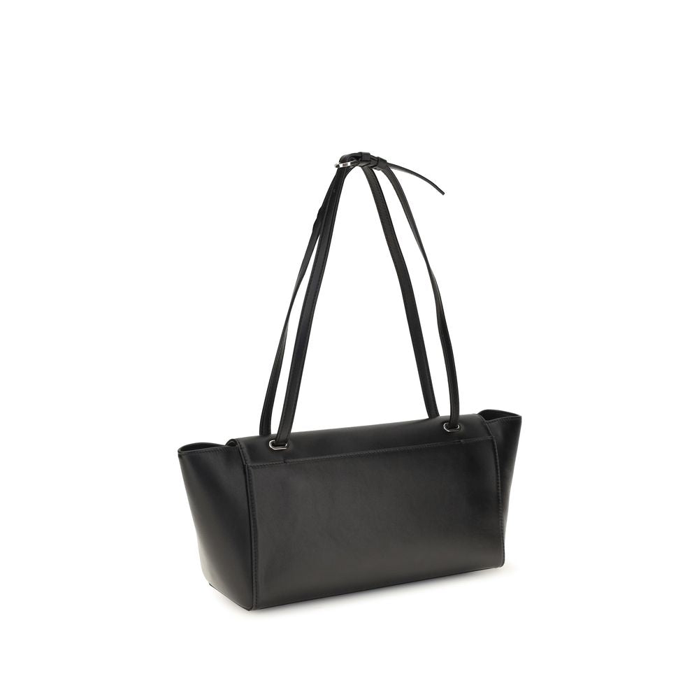 Savette black calf leather Bos Taurus shoulder bag with sleek design and sturdy strap, showcasing high-quality craftsmanship.