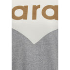 Gray cotton sweatshirt from Isabel Marant Étoile with a relaxed fit and subtle branding visible on the front.