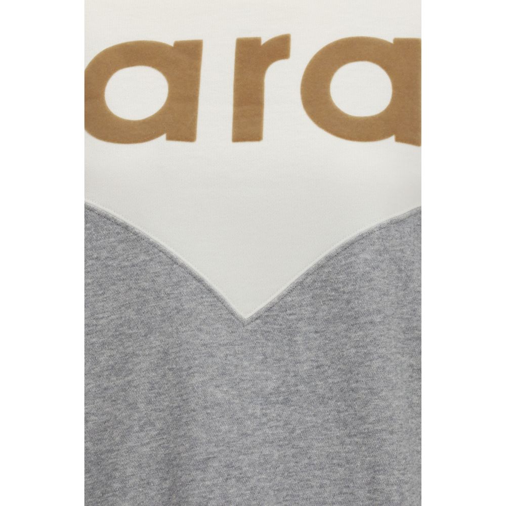 Gray cotton sweatshirt from Isabel Marant Étoile with a relaxed fit and subtle branding visible on the front.