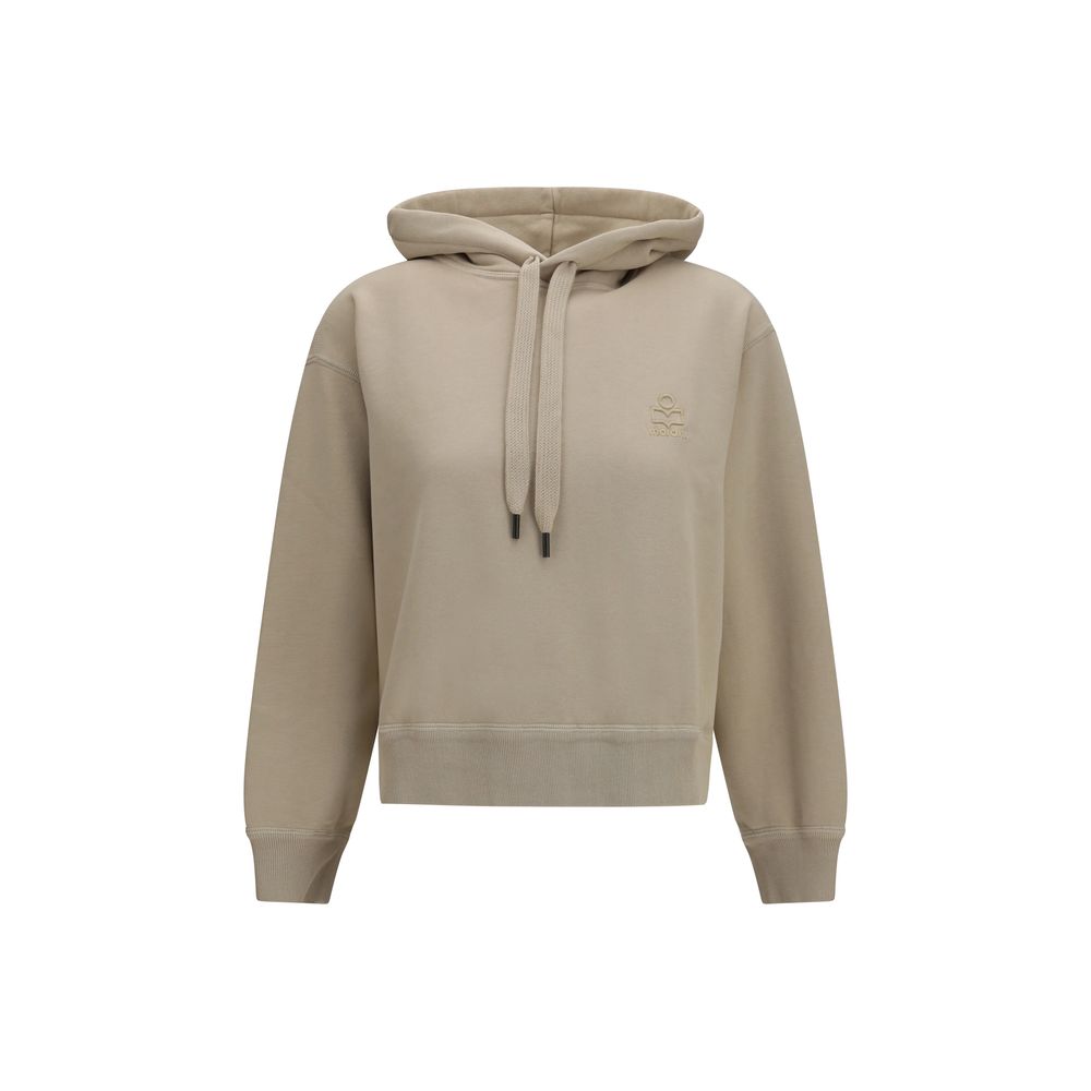 Beige cotton sweatshirt from Isabel Marant Étoile with a relaxed fit and casual style, shown on a model.