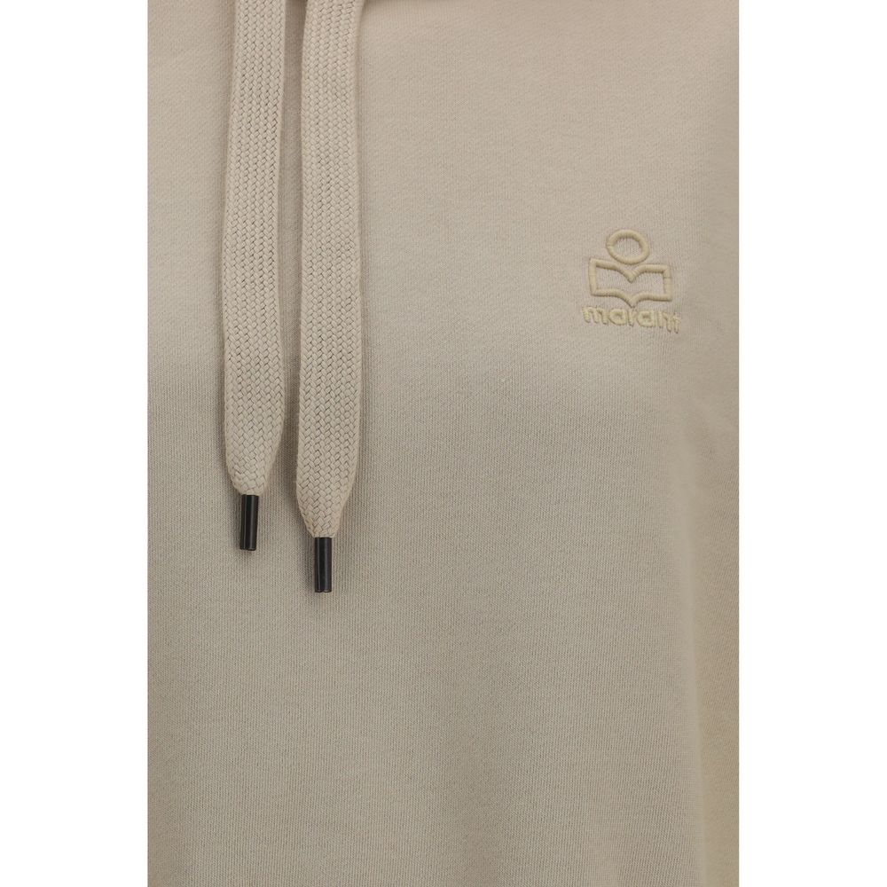 Beige cotton sweatshirt by Isabel Marant Étoile with relaxed fit and subtle branding, displayed on a plain background.