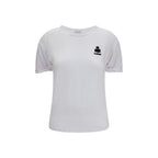 White linen t-shirt by Isabel Marant Étoile featuring a relaxed fit and simple crew neckline, perfect for casual wear.