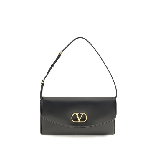 Valentino Garavani Brown Calf Leather Bos Taurus Shoulder Bag Valentino Garavani