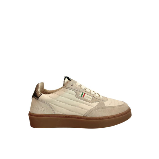 Pantofola D'Oro Beige Suede Mens Sneaker Pantofola D'Oro
