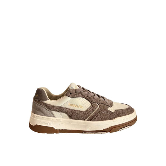 Pantofola D'Oro Grey Leather Men Sneaker Pantofola D'Oro