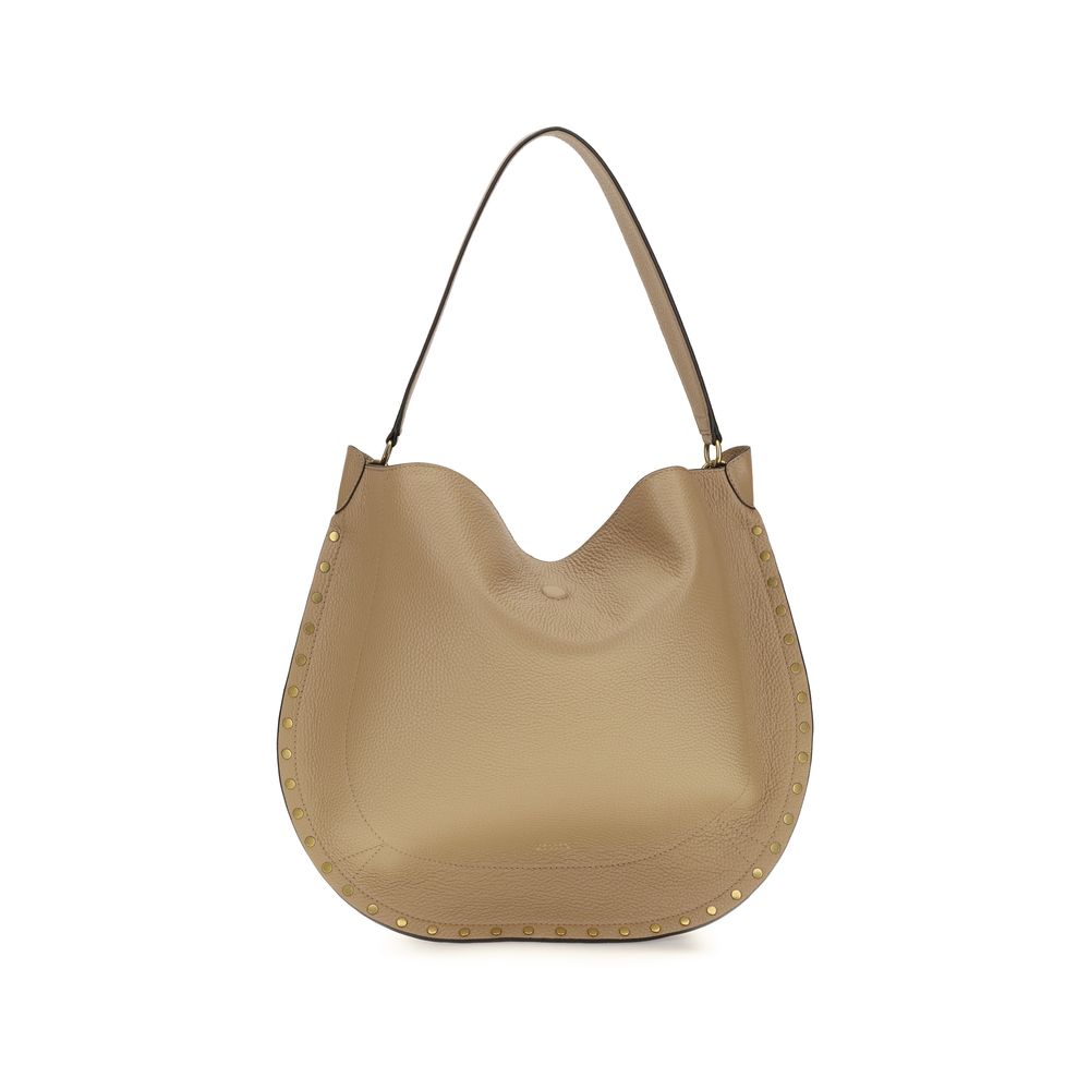 Beige calf leather Isabel Marant Bos Taurus shoulder bag with sleek design and subtle stitching details.