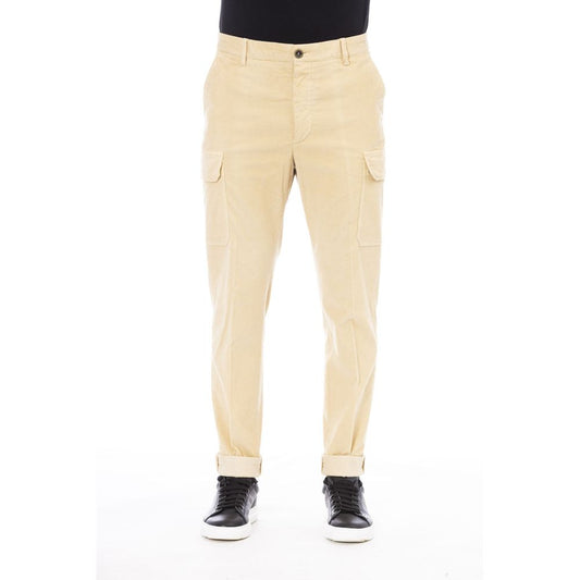 Peserico Beige Cotton Men Pants Peserico