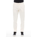 Beige Peserico men's cotton pants featuring a tailored fit and classic design, displayed on a neutral background.