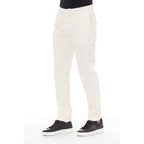 Beige Peserico cotton men's pants with a classic fit and clean design, suitable for casual or smart-casual wear.
