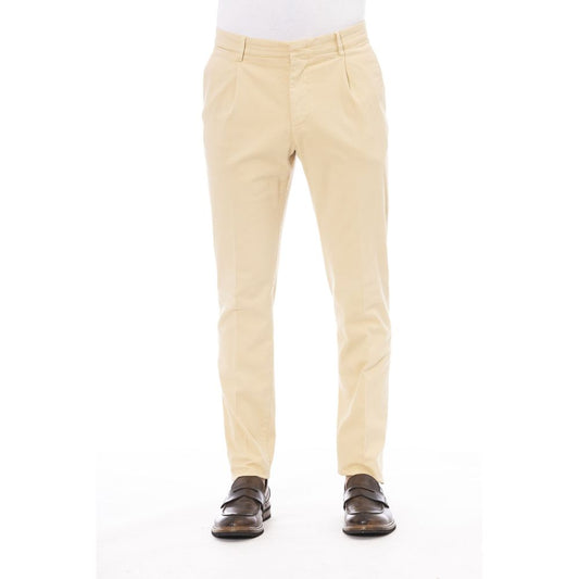 Peserico Beige Cotton Men Pants Peserico