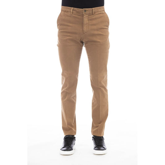 Peserico Beige Cotton Men Pants Peserico