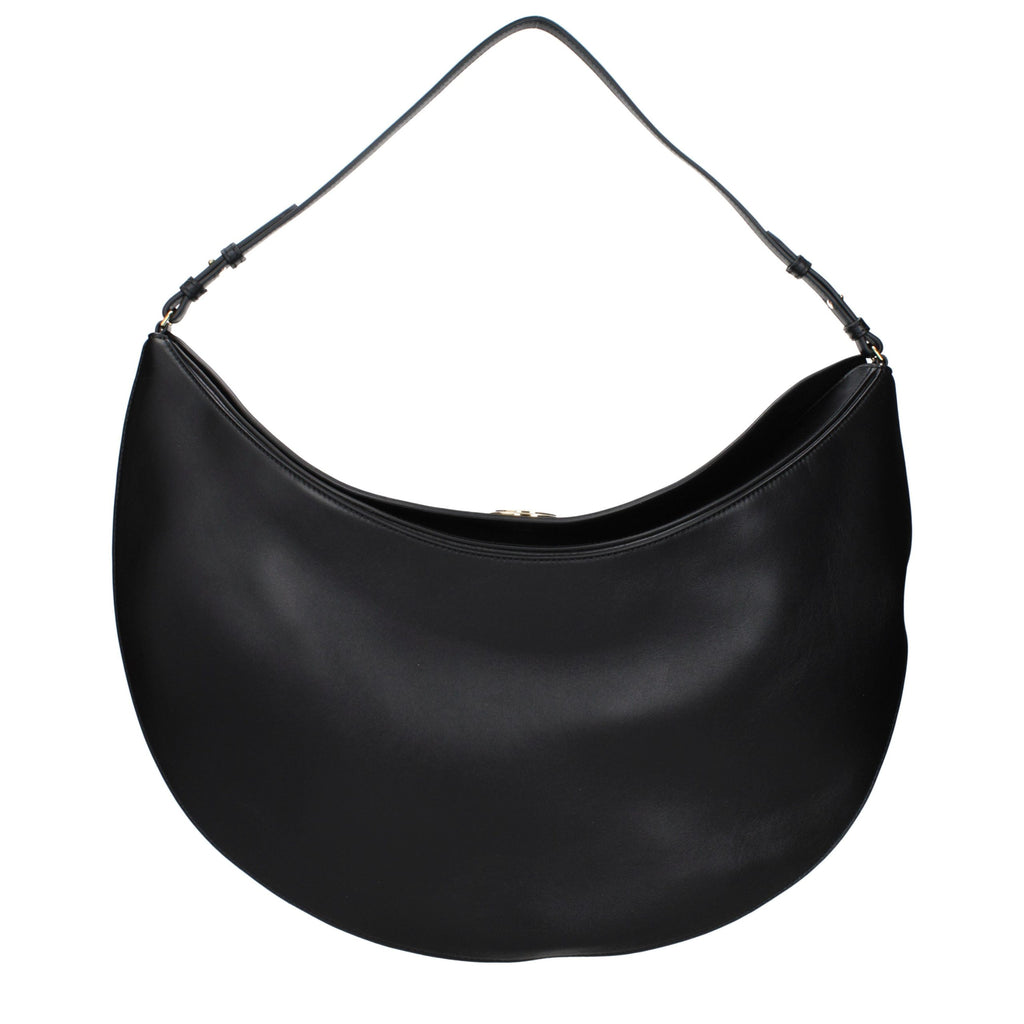 Black leather Jacquemus shoulder bag with minimalist design and adjustable strap, stylish accessory for daily or evening wear.