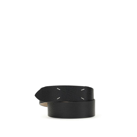 Maison Margiela Black Calf Leather Bos Taurus Regular Belt Maison Margiela